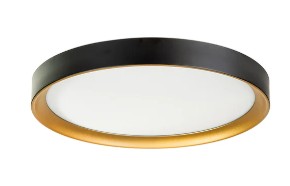 Auster Black & Gold Trim to Suit 18w LED Ceiling Oyster Light